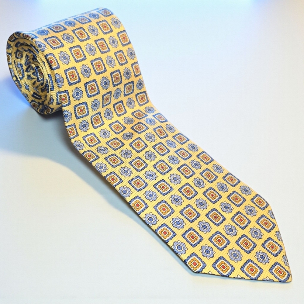 Vintage Charles Rose Silk Necktie Made in UK Tie 3.5" X 57"